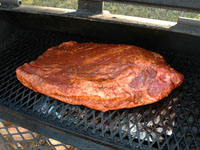 Brisket on pit
