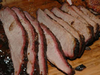 Brisket sliced