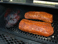Meats on pit